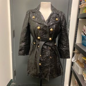 Juicy Couture pleather trench coat size S
